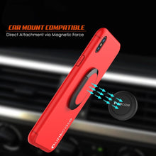 Cargar imagen en el visor de la galería, iPhone X Case, Punkcase Magnetix Protective TPU Cover W/ Kickstand, Tempered Glass Screen Protector [Red] (Color in image: blue)
