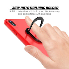 Cargar imagen en el visor de la galería, iPhone X Case, Punkcase Magnetix Protective TPU Cover W/ Kickstand, Tempered Glass Screen Protector [Red] 
