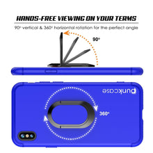 Cargar imagen en el visor de la galería, iPhone X Case, Punkcase Magnetix Protective TPU Cover W/ Kickstand, Tempered Glass Screen Protector [Blue] 
