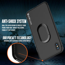 Cargar imagen en el visor de la galería, iPhone X Case, Punkcase Magnetix Protective TPU Cover W/ Kickstand, Tempered Glass Screen Protector [Black] 

