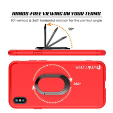 Cargar imagen en el visor de la galería, iPhone X Case, Punkcase Magnetix Protective TPU Cover W/ Kickstand, Tempered Glass Screen Protector [Red] 
