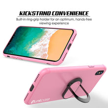 Cargar imagen en el visor de la galería, iPhone X Case, Punkcase Magnetix Protective TPU Cover W/ Kickstand, Tempered Glass Screen Protector [Pink] 
