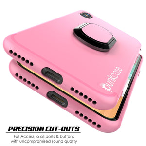 iPhone X Case, Punkcase Magnetix Protective TPU Cover W/ Kickstand, Tempered Glass Screen Protector [Pink] 