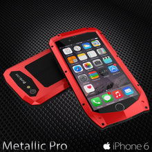 Cargar imagen en el visor de la galería, iPhone 6s/6 Case, Punkcase Metallic PRO Red Series Cover W/ Attached Screen Protector | Touch-ID (Color in image: Neon)
