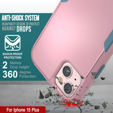Cargar imagen en el visor de la galería, Punkcase para iPhone 15 Plus Cinco de Holla de múltiples capas [Serie Patron] [Pink-Blue]
