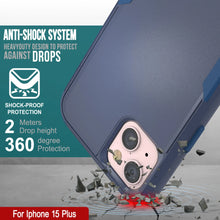 Cargar imagen en el visor de la galería, Punkcase para iPhone 15 Plus Cinco de clip de cinturón multicapa Case [Serie de clientes] [Armada]
