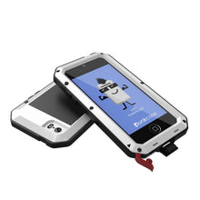 Cargar imagen en el visor de la galería, iPhone SE/5/5s Case, Punkcase® METALLIC Series WHITE w/ TEMPERED GLASS | Aluminum Frame (Color in image: Red)

