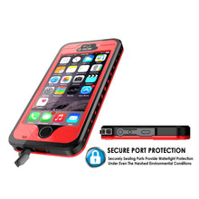 Cargar imagen en el visor de la galería, iPhone 5S/5 Waterproof Case, PunkCase StudStar Red Case Water/Shock/Dirt Proof | Lifetime Warranty (Color in image: pink)
