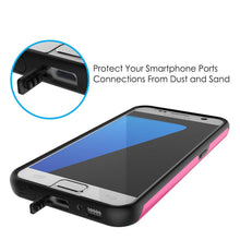 Load image into Gallery viewer, Galaxy s7 Case PunkCase Galactic Pink Series Slim Protective Armor Soft Cover Case w/ Tempered Glass (Color in image: rose gold)
