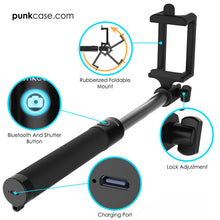 Cargar imagen en el visor de la galería, Punkcase Rubberized Foldable Mount Bluetooth And Shutter Button Lock Adjustment Charging Port (Color in image: Gold)
