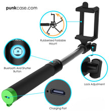 Cargar imagen en el visor de la galería, Punkcase Rubberized Foldable Mount Bluetooth And Shutter Button Lock Adjustment Charging Port (Color in image: Blue)
