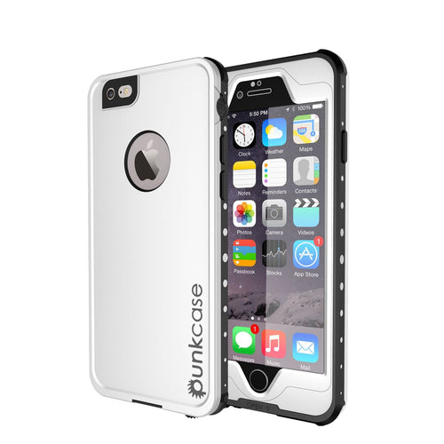 iPhone 6s/6 Waterproof Case, PunkCase StudStar White w/ Attached Screen Protector | Lifetime Warranty (Color in image: white)