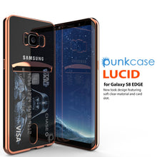 Load image into Gallery viewer, Punkcase for Galaxy S8 EDGE New look design featuring soft clear material and card slot. 
