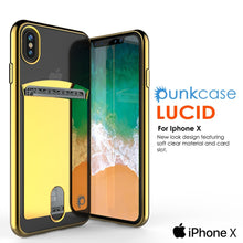 Load image into Gallery viewer, iPhone X Case, PUNKcase [LUCID Series] Slim Fit Protective Dual Layer Armor Cover W/ Scratch Resistant PUNKSHIELD Screen Protector [GOLD] 
