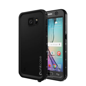 Galaxy S6 Waterproof Case PunkCase StudStar Black Thin 6.6ft Underwater IP68 Shock/Dirt/Snow Proof (Color in image: black)