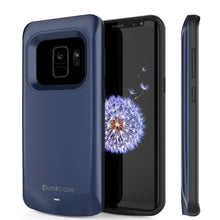 Load image into Gallery viewer, Galaxy S9 Battery Case, PunkJuice 5000mAH Fast Charging Power Bank W/ Screen Protector | Integrated USB Port | IntelSwitch | Slim, Secure and Reliable | Suitable for Samsung Galaxy S9 [Navy] (Color in image: Navy)
