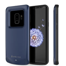 Load image into Gallery viewer, Galaxy S9 PLUS Battery Case, PunkJuice 5000mAH Fast Charging Power Bank W/ Screen Protector | Integrated USB Port | IntelSwitch | Slim, Secure and Reliable | Suitable for Samsung Galaxy S9+ [Navy] (Color in image: Navy)
