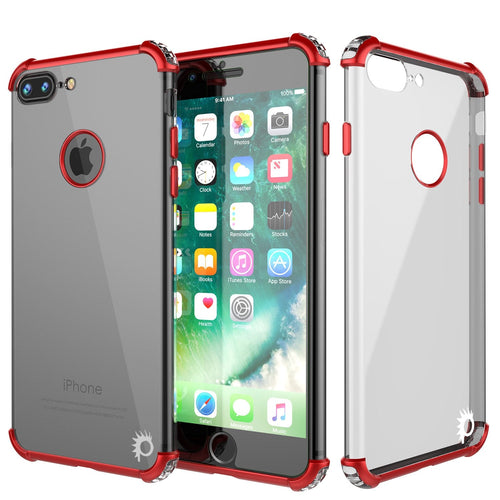 iPhone 7 PLUS Case, Punkcase [BLAZE SERIES] Protective Cover W/ PunkShield Screen Protector [Shockproof] [Slim Fit] for Apple iPhone 7 PLUS [Red] (Color in image: Red)