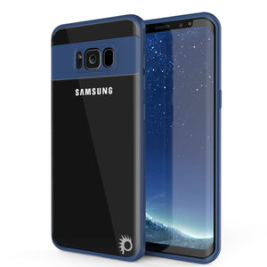 Galaxy S7 Edge Case [MASK Series] [NAVY] Full Body Hybrid Dual Layer TPU Cover W/ Protective PUNKSHIELD Screen Protector (Color in image: navy)
