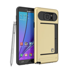 Cargar imagen en el visor de la galería, Galaxy Note 5 Case PunkCase CLUTCH Gold Series Slim Armor Soft Cover Case w/ Tempered Glass (Color in image: Gold)
