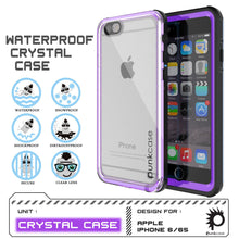 Cargar imagen en el visor de la galería, iPhone 6/6S Waterproof Case, PUNKcase CRYSTAL Purple W/ Attached Screen Protector  | Warranty (Color in image: white)
