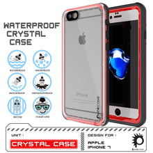 Load image into Gallery viewer, WATERPROOF CRYSTAL CASE Cm i. Ss va NS eB WATERPROOF SNOWPROOF ry sa4 Ss e SHOCKPROOF DIRT&amp;DUSTPROOF wad YY CLEAR LENS UNIT Y L APPLE IPHONE 1 Punkcase (Color in image: Red)
