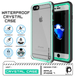 Apple iPhone SE (4.7") Waterproof Case, PUNKcase CRYSTAL Teal W/ Attached Screen Protector  | Warranty (Color in image: Black)