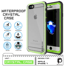 Load image into Gallery viewer, WATERPROOF ! CRYSTAL CASE 1 ie. ll SNOWERGGE 2 il s (4% . aa SECURE CLEAR LENS hh hh hh he he A UNIT CRYSTAL CASE Y L APPLE IPHONE 1 Punkcase (Color in image: Light Green)
