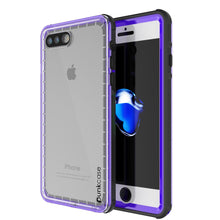 Cargar imagen en el visor de la galería, iPhone 7+ Plus Waterproof Case, PUNKcase CRYSTAL Purple W/ Attached Screen Protector  | Warranty (Color in image: purple)
