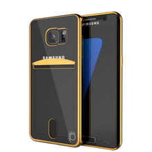 Load image into Gallery viewer, Galaxy S7 EDGE Case, PUNKCASE® LUCID Gold Series | Card Slot | SHIELD Screen Protector | Ultra fit (Color in image: Gold)
