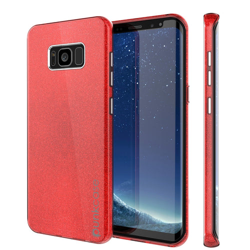 Galaxy S8 Plus Case, Punkcase Galactic 2.0 Series Ultra Slim Protective Armor TPU Cover [Red] (Color in image: red)