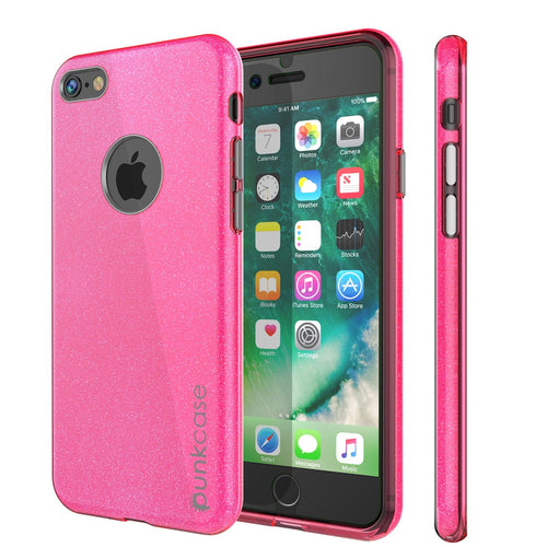 iPhone 8 Case, Punkcase Galactic 2.0 Series Ultra Slim Protective Armor TPU Cover [Pink] (Color in image: pink)