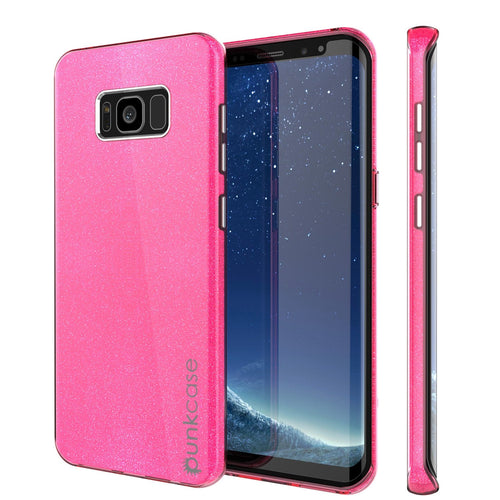 Galaxy S8 Case, Punkcase Galactic 2.0 Series Ultra Slim Protective Armor TPU Cover w/ PunkShield Screen Protector | Lifetime Exchange Warranty | Designed for Samsung Galaxy S8 [Pink] (Color in image: pink)