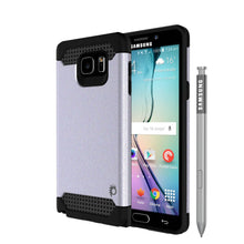 Cargar imagen en el visor de la galería, Galaxy Note 5 Case PunkCase Galactic SIlver Series Slim Armor Soft Cover Case w/ Tempered Glass (Color in image: silver)

