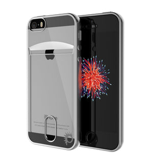 iPhone SE/5S/5 Case, PUNKCASE® LUCID Silver Series | Card Slot | SHIELD Screen Protector | Ultra fit (Color in image: Rose Gold)