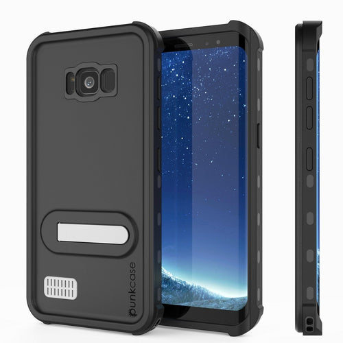 Galaxy S8 Plus Waterproof Case, Punkcase KickStud Black Series [Slim Fit] [IP68 Certified] [Shockproof] [Snowproof] Armor Cover. (Color in image: Black)