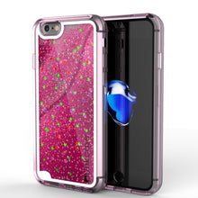 Load image into Gallery viewer, iPhone 7 Case, PunkCase LIQUID Pink Series, Protective Dual Layer Floating Glitter Cover (Color in image: pink)
