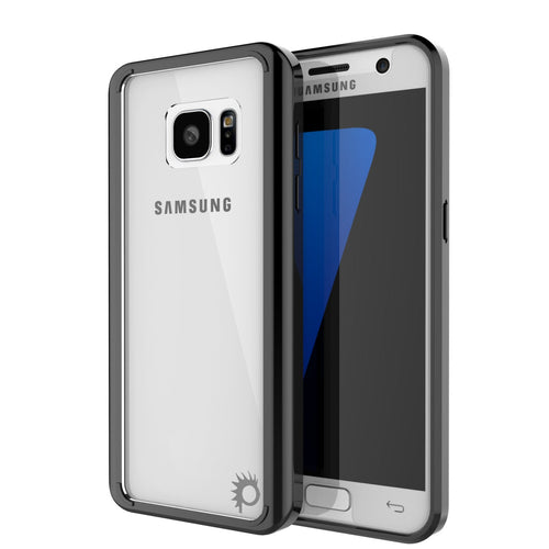 S7 Case Punkcase® LUCID 2.0 Black Series w/ PUNK SHIELD Glass Screen Protector | Ultra Fit (Color in image: black)