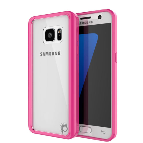 S7 Case Punkcase® LUCID 2.0 Pink Series w/ PUNK SHIELD Glass Screen Protector | Ultra Fit (Color in image: pink)