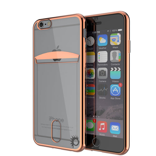 iPhone 6s/6 Case, PUNKCASE® LUCID Rose Gold Series | Card Slot | SHIELD Screen Protector | Ultra fit (Color in image: Rose Gold)