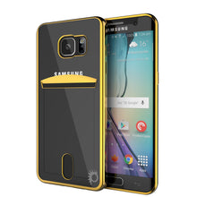 Load image into Gallery viewer, Galaxy S6 EDGE Case, PUNKCASE® LUCID Gold Series | Card Slot | SHIELD Screen Protector | Ultra fit (Color in image: Gold)
