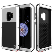 Cargar imagen en el visor de la galería, Galaxy S9 Metal Case, Heavy Duty Military Grade Rugged Armor Cover [shock proof] Hybrid Full Body Hard Aluminum &amp; TPU Design [non slip] W/ Prime Drop Protection for Samsung Galaxy S9 [White] (Color in image: White)
