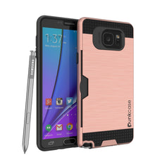 Cargar imagen en el visor de la galería, Galaxy Note 5 Case PunkCase SLOT Rose Series Slim Armor Soft Cover Case w/ Tempered Glass (Color in image: Rose)
