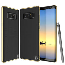 Cargar imagen en el visor de la galería, Galaxy Note 8 Case, PunkCase [Stealth Series] Hybrid 3-Piece Shockproof Dual Layer Cover [Non-Slip] [Soft TPU + PC Bumper] with PUNKSHIELD Screen Protector for Samsung Note 8 [Gold] (Color in image: Gold)
