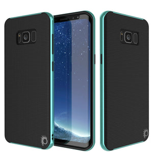 Galaxy S8 PLUS Case, PunkCase [Stealth Series] Hybrid 3-Piece Shockproof Dual Layer Cover [Non-Slip] [Soft TPU + PC Bumper] with PUNKSHIELD Screen Protector for Samsung S8+ [Teal] (Color in image: Teal)