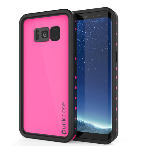 Galaxy S8 Waterproof Case PunkCase StudStar Pink Thin 6.6ft Underwater IP68 Shock/Snow Proof (Color in image: pink)