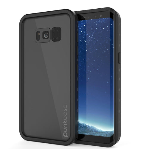 Galaxy S8 Waterproof Case PunkCase StudStar Black Thin 6.6ft Underwater IP68 Shock/Snow Proof (Color in image: black)
