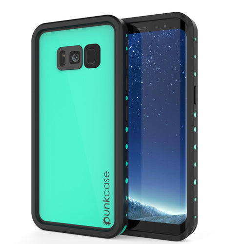 Galaxy S8 Waterproof Case PunkCase StudStar Teal Thin 6.6ft Underwater IP68 Shock/Snow Proof (Color in image: teal)