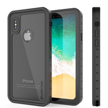 Cargar imagen en el visor de la galería, iPhone X Waterproof IP68 Case, Punkcase [Clear] [StudStar Series] [Slim Fit] [Dirtproof] (Color in image: black)

