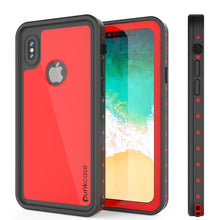 Cargar imagen en el visor de la galería, iPhone X Waterproof IP68 Case, Punkcase [Red] [StudStar Series] [Slim Fit] [Dirtproof] (Color in image: white)
